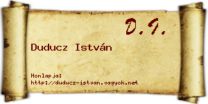 Duducz István névjegykártya