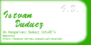 istvan duducz business card